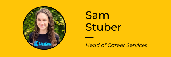 NexGenT’s Head of Career Service, Sam Stuber